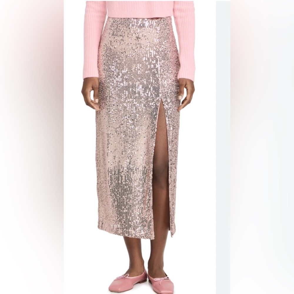 FREE PEOPLE Ariana Skirt - High Waisted MIDI SEQUIN SKIRT